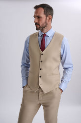 Diaz Beige Three Piece Suit